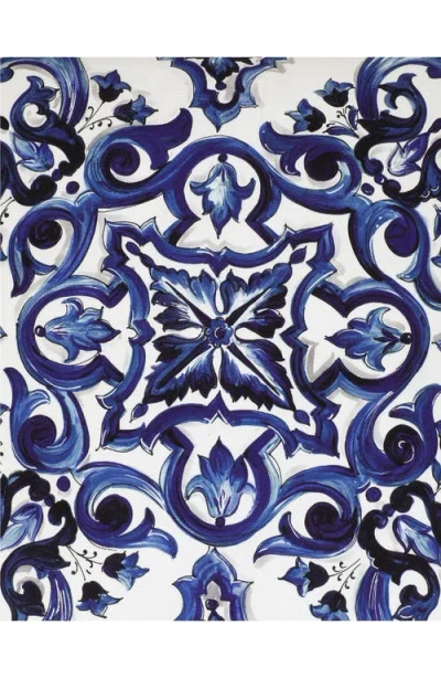Dolce & Gabbana Dolce&gabbana Blu Meditteraneo Accent Pillow In Medium Blu