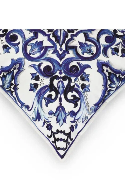 Dolce & Gabbana Dolce&gabbana Blu Meditteraneo Accent Pillow In Medium Blu