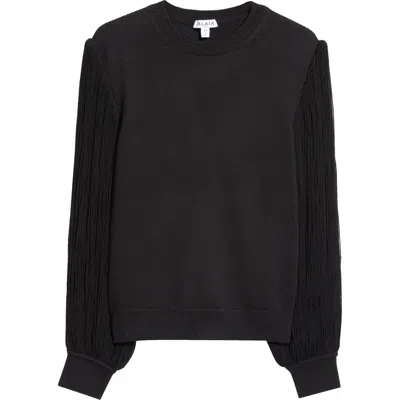 Alaïa Tassel Crewneck In Noir Alaia