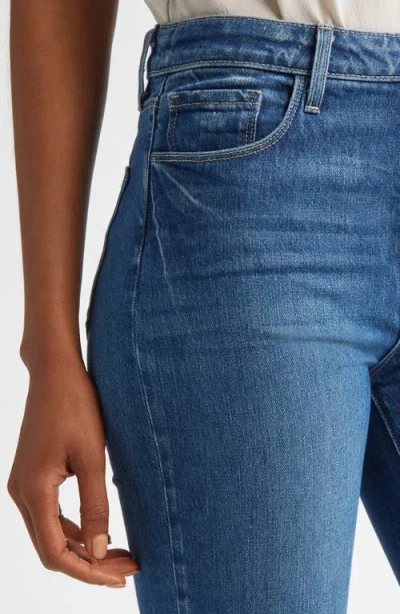 L'agence Kendra Cropped Distressed High-rise Flared Jeans In Stockton