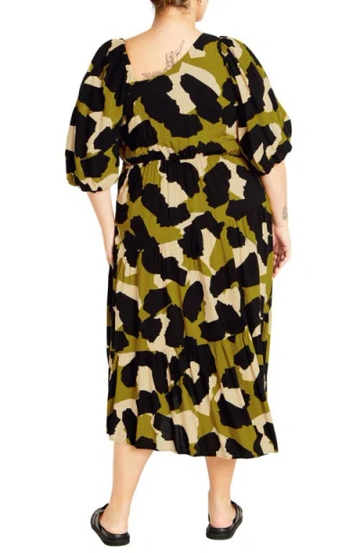 City Chic Aria Dress In Downtown