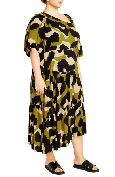 City Chic Aria Dress In Downtown