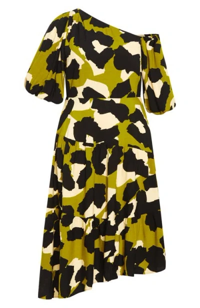 City Chic Aria Dress In Downtown