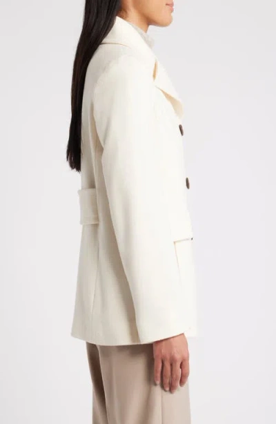Fleurette Wool Peacoat In Parchment