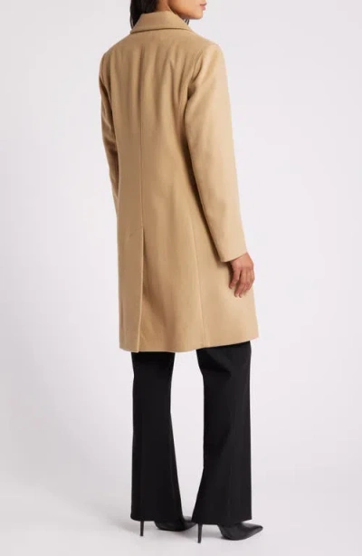 Fleurette Wool Coat In Camel