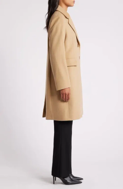 Fleurette Wool Coat In Camel