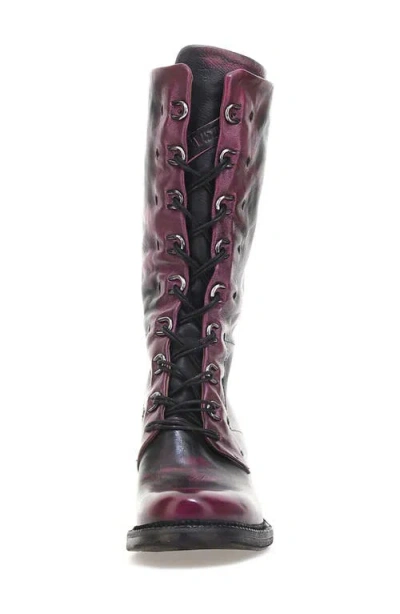 As98 A.s.98 Steward Boot In Distressed Fuchsia