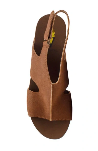 Volatile Beecher Slingback Platform Wedge Sandal In Cognac