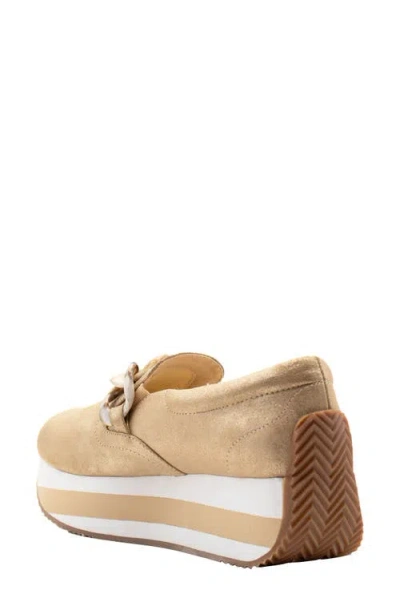 Volatile Beckett Crystal Embellished Mixed Media Platform Sneaker In Gold