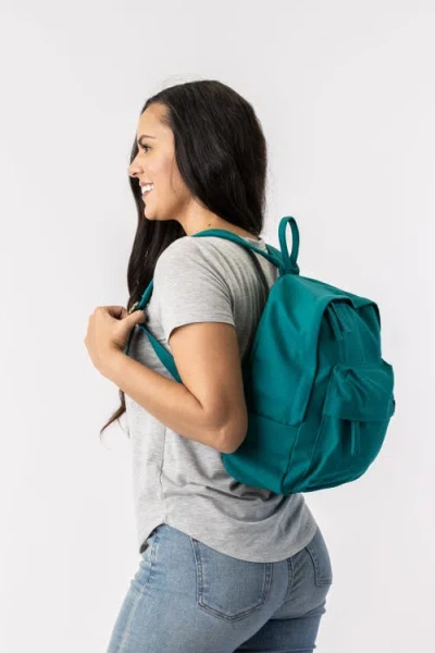 Terra Thread Organic Cotton Mini Backpack In Deep Sea Teal