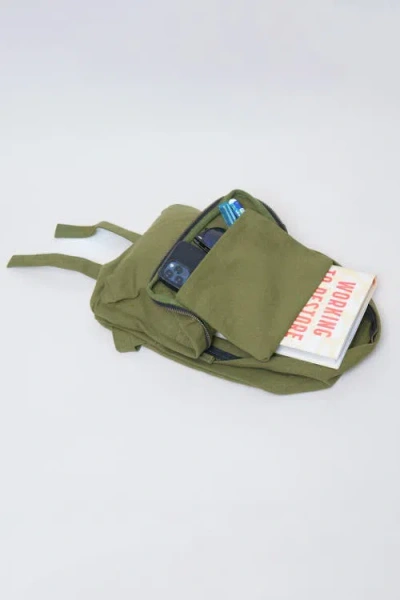 Terra Thread Organic Cotton Mini Backpack In Olive Green