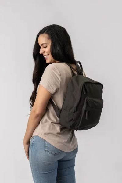 Terra Thread Organic Cotton Mini Backpack In Charcoal Grey