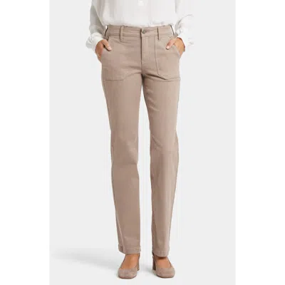 Nydj Marilyn Utility Pocket Straight Leg Jeans In Country Oak