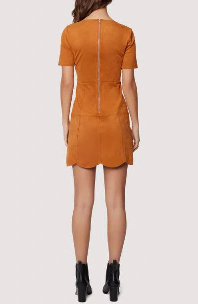 Lost + Wander Amore Faux Suede Minidress In Caramel In Caramel
