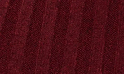 Lost + Wander Beatrice Mixed Stitch Sweater Minidress In Burgundy