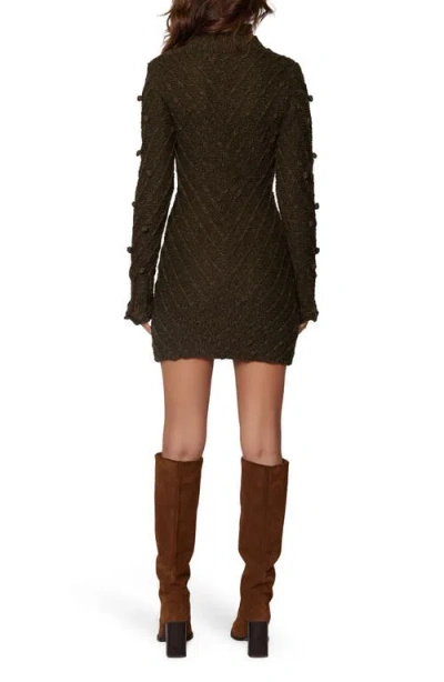 Lost + Wander Adelina Long Sleeve Cotton Blend Sweater Dress In Green
