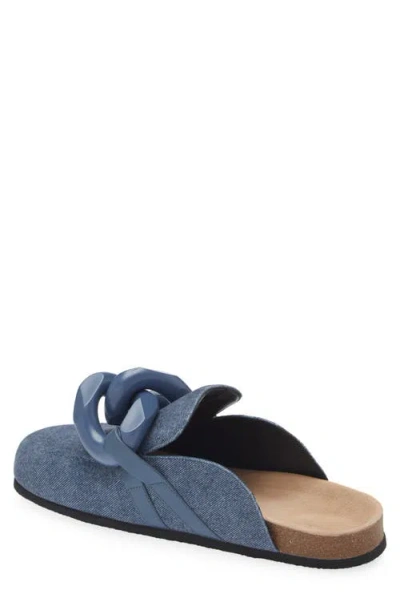Jw Anderson J.w. Anderson Chain Loafer Slipper-mule In Denim Chain Dark Blue
