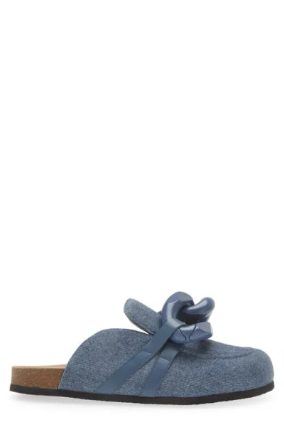 Jw Anderson J.w. Anderson Chain Loafer Slipper-mule In Denim Chain Dark Blue