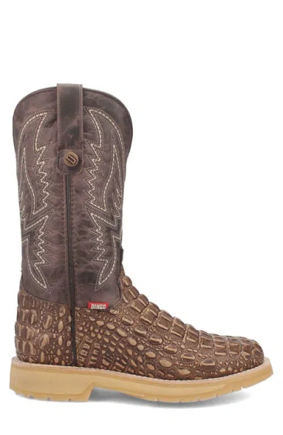 Shop Dingo Death Valley Caiman Embossed Cowboy Boot In Tan