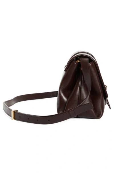 Ferragamo Front Flap Crossbody Bag (m) In Oxblood