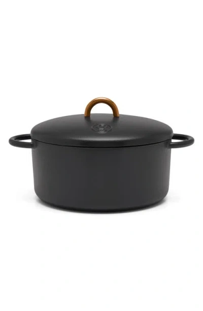Great Jones The Dutchess 6.75-quart Enamel Cast Iron Dutch Oven With Lid In Pepper
