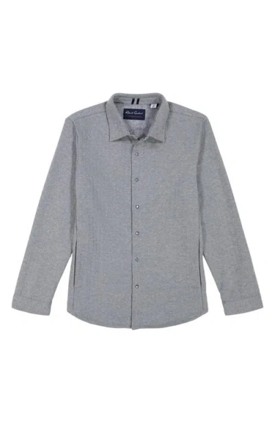 Shop Robert Graham Billiard Knit Shirt Jacket In Grey