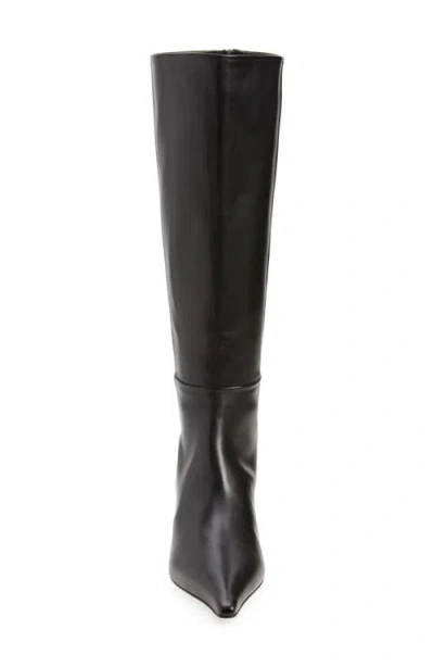 Aeyde Womens Black Zazie Heeled Leather Knee-high Boots In Black