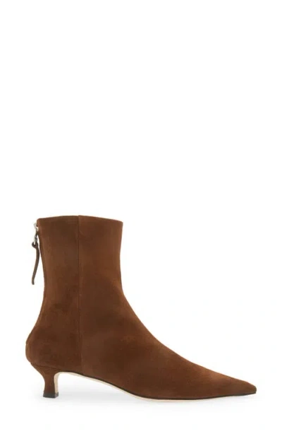Aeyde Brown Zoe Suede Ankle Boots In Brown