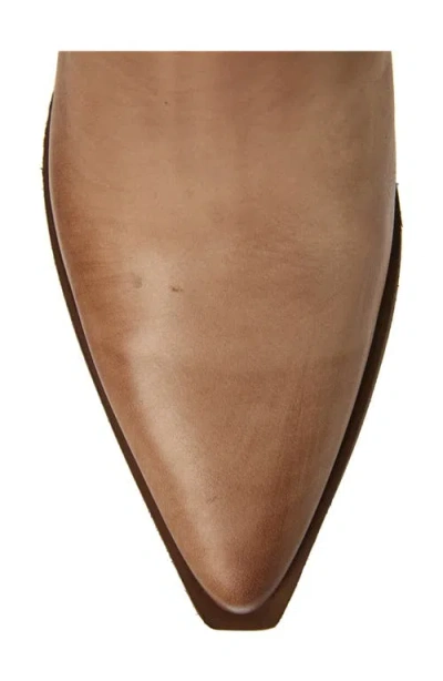 Cordani Braydie Block Heel Leather Bootie In Taupe Nubuck
