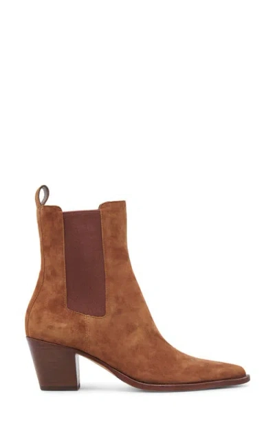 Dolce Vita Shadie Pointed Toe Chelsea Boot In Brown Suede H2o