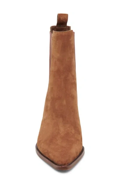Dolce Vita Shadie Pointed Toe Chelsea Boot In Brown Suede H2o