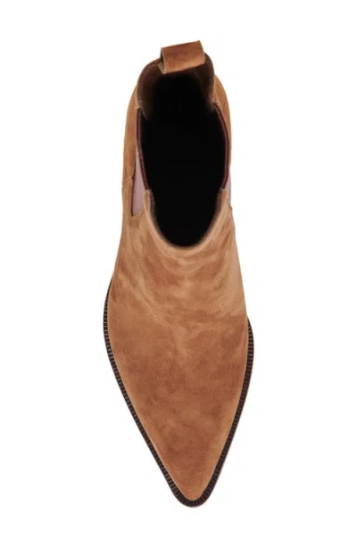 Dolce Vita Shadie Pointed Toe Chelsea Boot In Brown Suede H2o