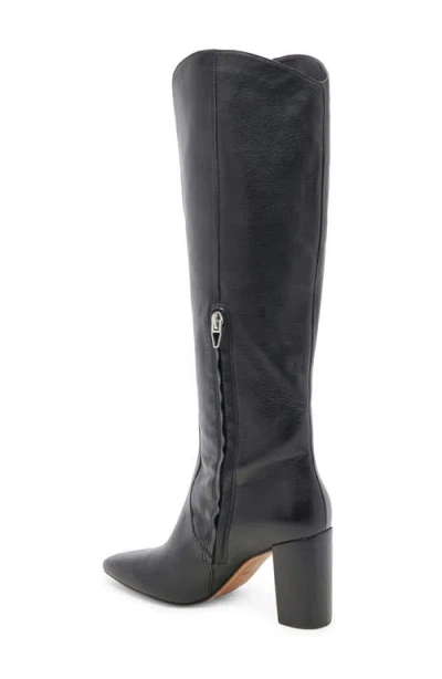 Shop Dolce Vita Nedi Pointed Toe Knee High Boot In Black Leather