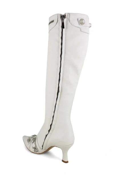 Zigi Ivara Knee High Boot In Off White