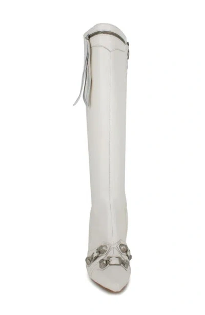 Zigi Ivara Knee High Boot In Off White