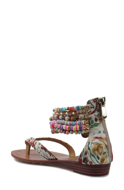 Zigi Fabella Ankle Strap Sandal In Tan Multi Fabric