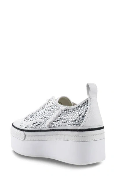 Shop Zigi Koralay Embellished Platform Sneaker In White/ Multi