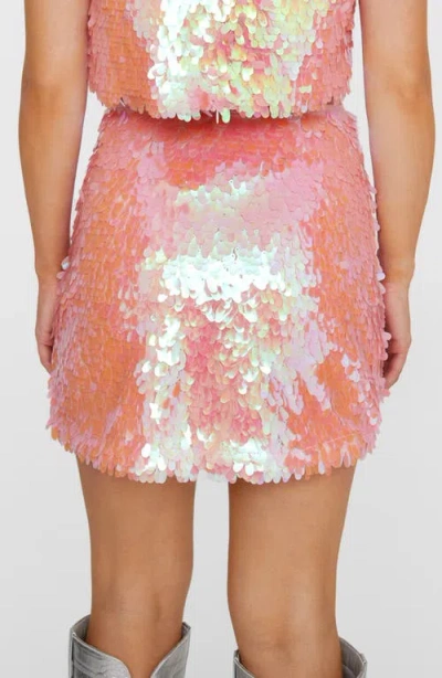 Nasty Gal Iridescent Disc Sequin Miniskirt In Pink