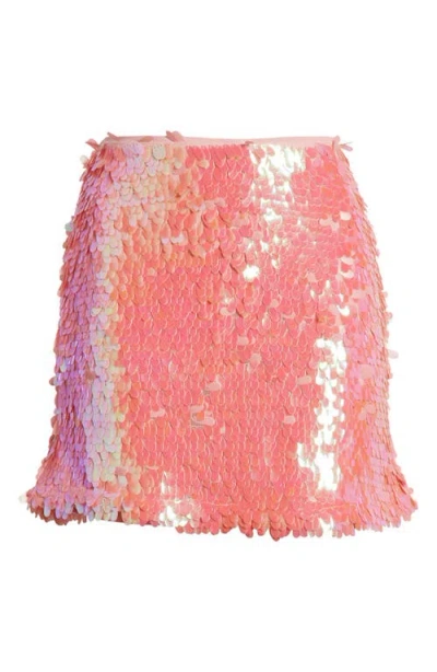 Nasty Gal Iridescent Disc Sequin Miniskirt In Pink
