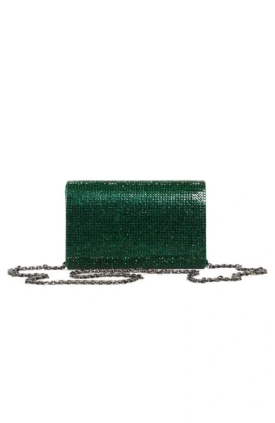 Judith Leiber Couture Fizzy Beaded Clutch In Ebonized Emerald Green