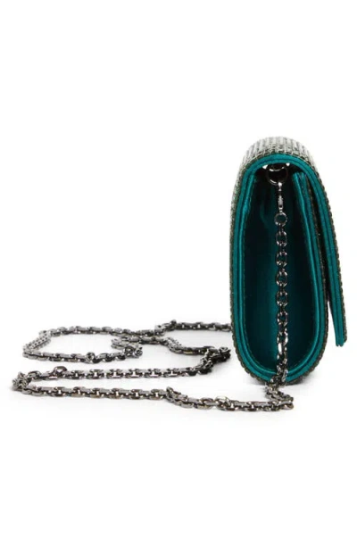 Judith Leiber Couture Fizzy Beaded Clutch In Ebonized Emerald Green