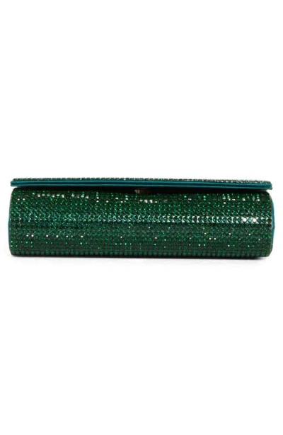 Judith Leiber Couture Fizzy Beaded Clutch In Ebonized Emerald Green