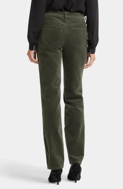 Nydj Marilyn Corduroy Straight Leg Pants In Vine Leaf