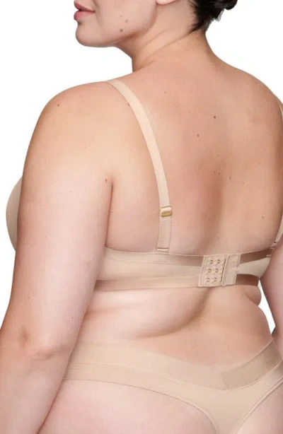 Cuup The Demi Spacer & Mesh Bra In Sand