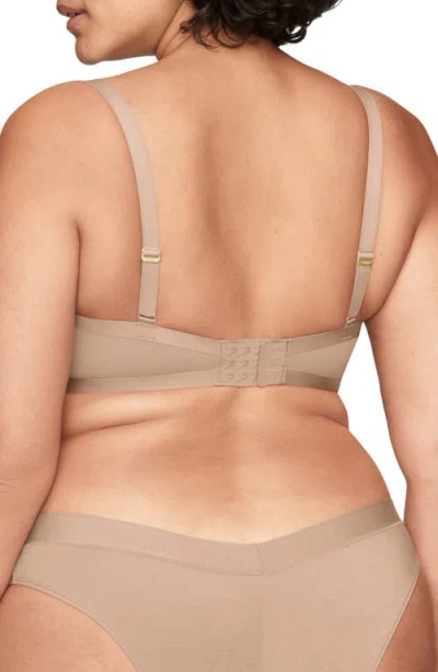 Cuup The Demi Spacer & Mesh Bra In Taupe