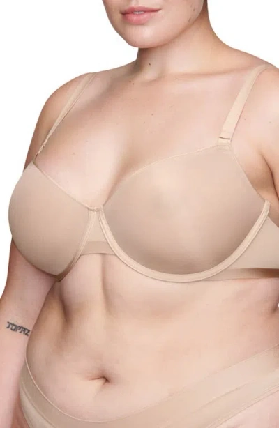 Cuup The Demi Spacer & Mesh Bra In Sand