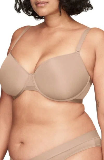 Cuup The Demi Spacer & Mesh Bra In Taupe