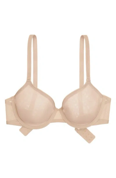 Cuup The Demi Spacer & Mesh Bra In Sand