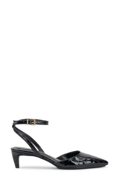 Vince Camuto Irva Ankle Strap Pointed Toe Pump In Black