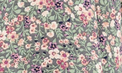 Lucky Brand Floral Pleat Back Button-up Shirt In Blue Floral